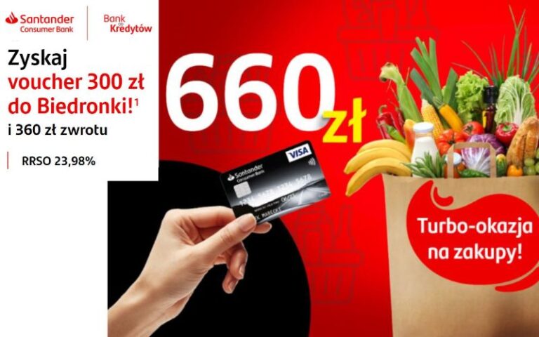 Odbierz nawet 660zł po wyrobieniu karty kredytowej Santander Consumer Bank!