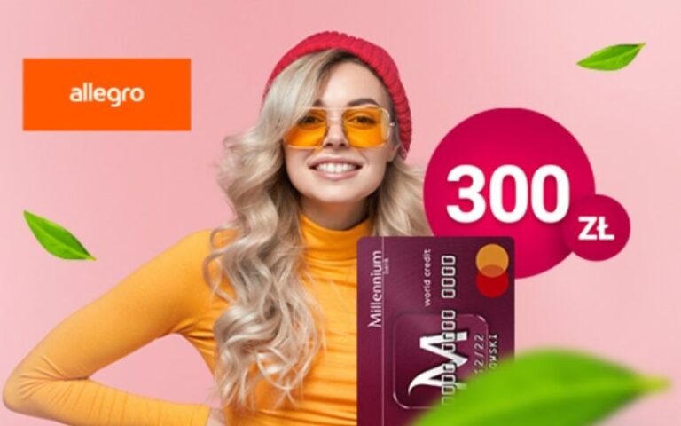 Jeszcze więcej! 300zł za kartę kredytową + do 600zł moneyback i 400zł za konto osobiste w Banku Millennium! Kumulacja!