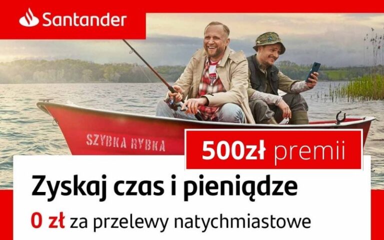 500 zł po założeniu Konta Jakie Chcę Santander + do 300 zł zwrotu za rachunki +150 zł za konto dziecka + oszczędzaj na 7%!