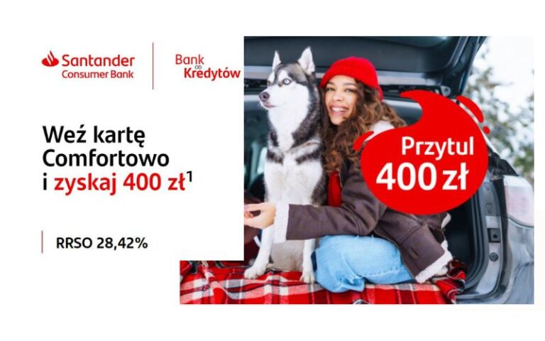 400zł w gotówce po wyrobieniu karty kredytowej Santander Consumer Bank! Ależ proste warunki!