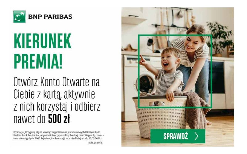 bnp paribas promocja konta kierunek premia 500