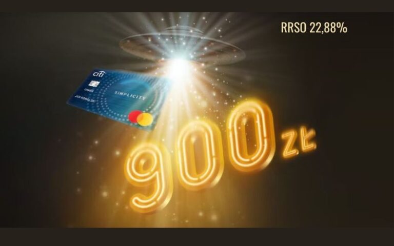 Aż 900 zł po założeniu karty kredytowej Citibank Citi Simplicity + 450 zł po otwarciu DARMOWEGO konta osobistego!
