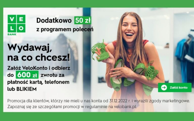 Nowe rozdanie! Znów 650 zł w rewelacyjnej ofercie VeloKonta Velobank + 7% dla oszczędności!