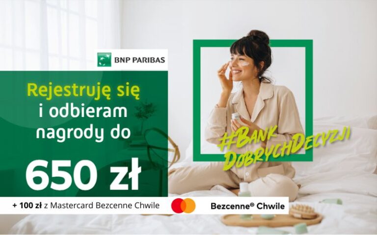 Zyskaj rekordowe 750 zł po otwarciu konta osobistego w BNP Paribas na prostych warunkach!