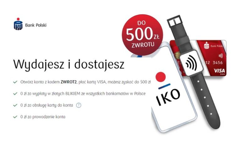 Powraca rekordowe 500 zł w prostej promocji Konta Za Zero PKO BP + 5% na koncie oszczędnościowym!