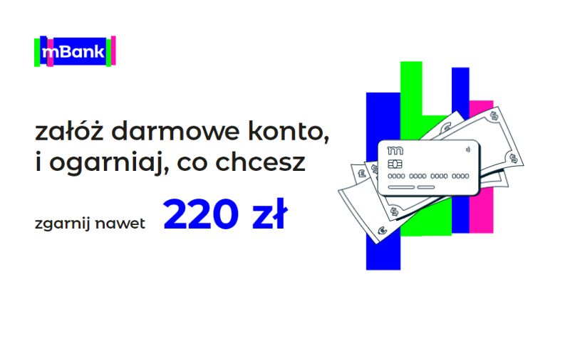 konto dla młodych 13-17 mbank promocja 220