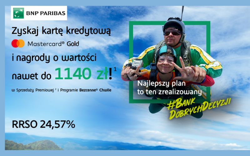 promocja karty kredytowej bnp paribas 1140