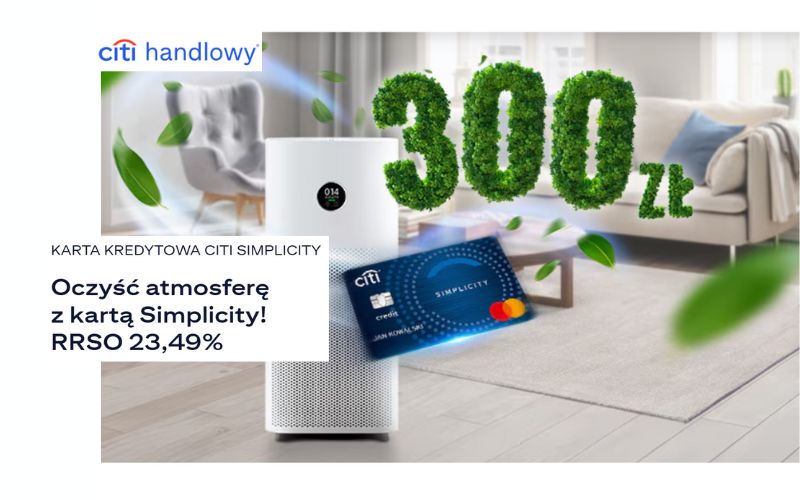 promocja karty kredytowej citibank oczyszczacz powietrza xiaomi smart air purifier 4