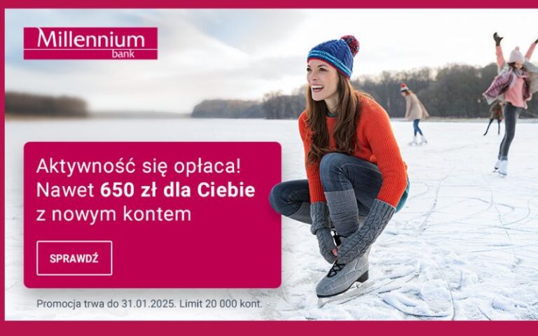 Solidny powrót! Aż 650 zł premii w gotówce w nowej promocji Konta Millennium 360° + 150 zł z Kontem 360° Junior + 6,25% na koncie oszczędnościowym!