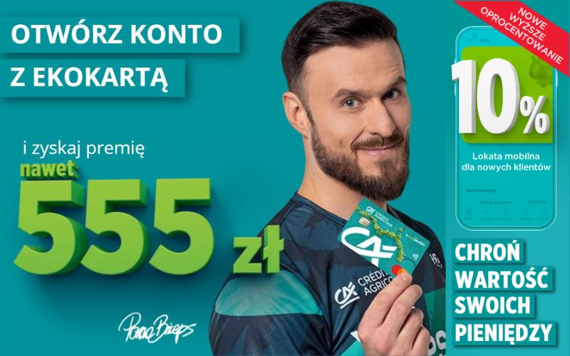 promocje bankowe - credit agricole - lokata 10% 3