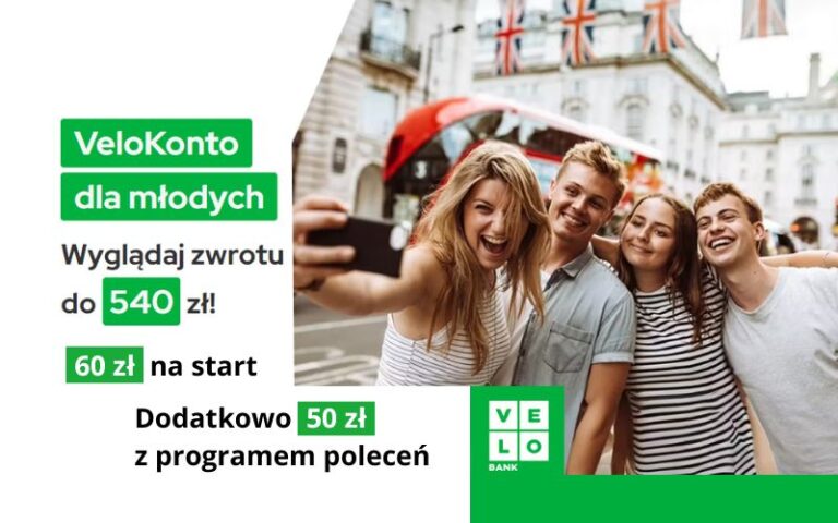 velobank velokonto dla młodych bonus promocja program poleceń 2