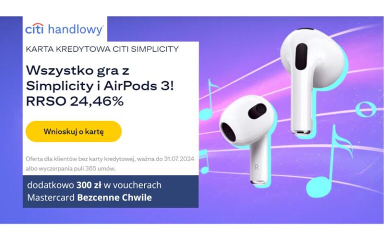 promocja citibank karta kredytowa airpods 3