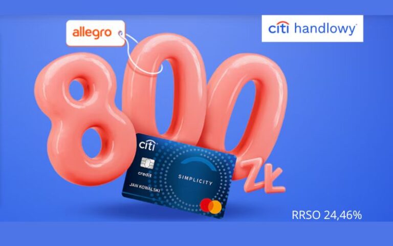 promocja karty kredytowej citibank 800 allegro