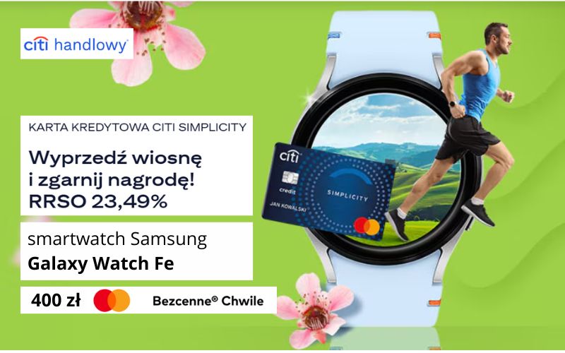 promocja karty kredytowej citibank - smartwatch samsung galaxy - mastercard