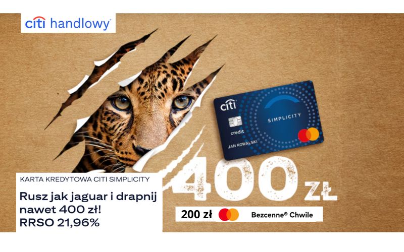 promocja karty kredytowej citibank - bedziesz miau - 400 - 200 bezcenne chwile