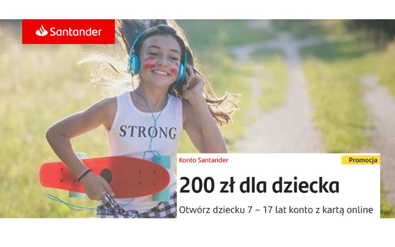 promocja santander konto dla dziecka 200 dla mlodych maj 2025