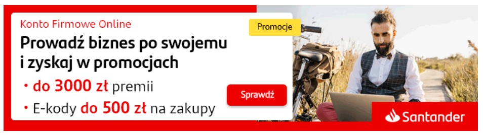 promocja konta firmowego santander bank polska - czerwiec 2025