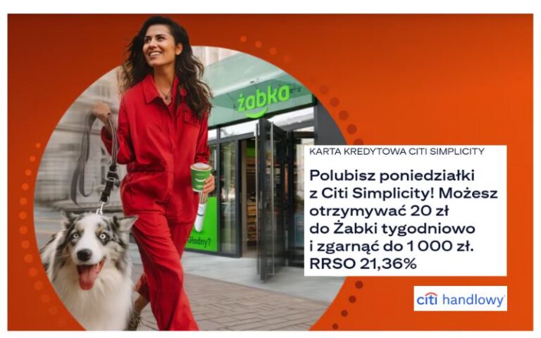 promocja karty kredytowej citibank - 1000 - żabka - poniedziałki z kartą kredytową