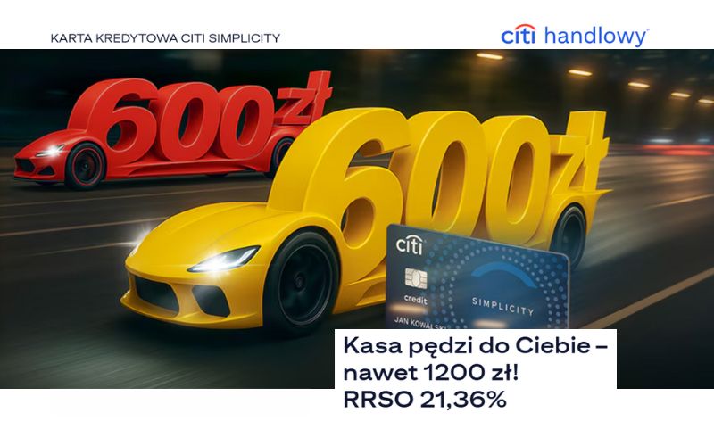 promocja karty kredytowej citibank 1200 - nagrody pędzą - bezcenne chwile
