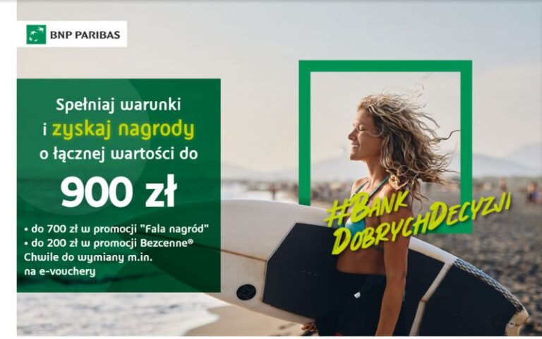 promocja konta osobistego bnp paribas - fala nagród - bezcenne chwile