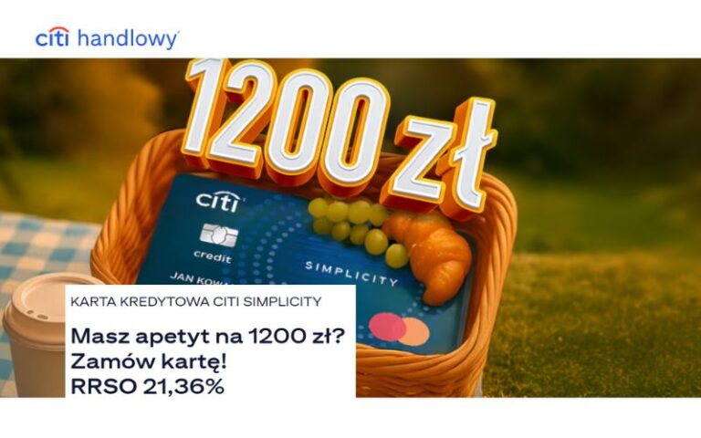 promocja karty kredytowej citibank - apetyt na kartę - 1200