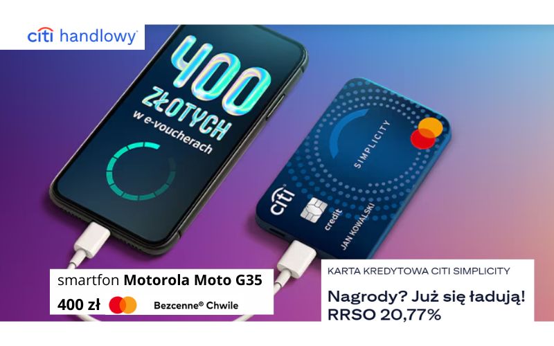 promocja karty kredytowej citibank - smartfon motorola moto G35 - bezcenne chwile 2