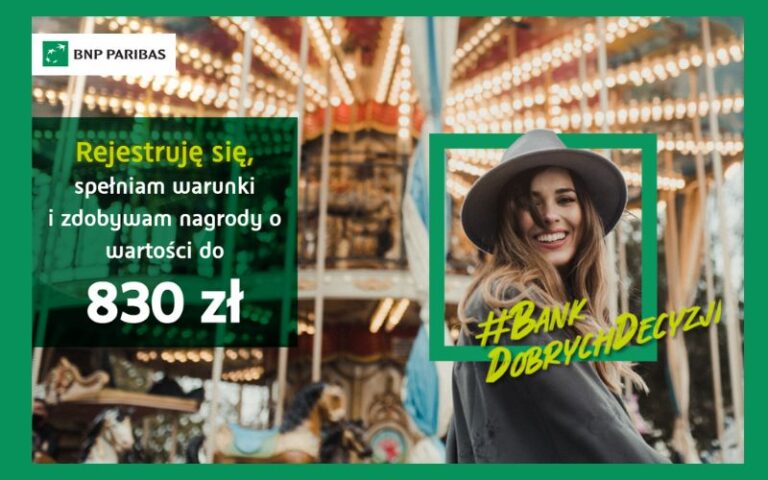 promocja bnp paribas - konto osobiste - moc korzyści - premia 830