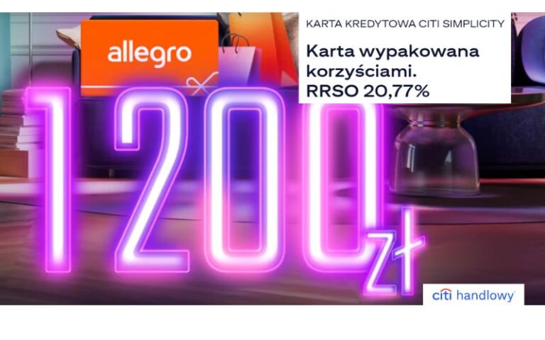 promocja karty kredytowej citibank - soczysta oferta kartą kredytową - 1200