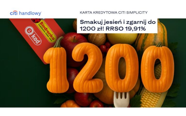 Karty kredytowe promocja karty kredytowej citibank - 1200 - mastercard - biedronka - smakuj jesien
