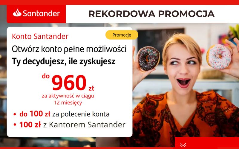 promocja konto santander - premia - 960 zł za regularne korzystanie - jesień 2