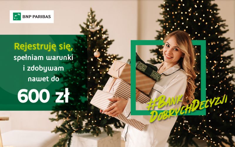 promocja bnp paribas - konto osobiste - podaruj sobie prezent - premia 600
