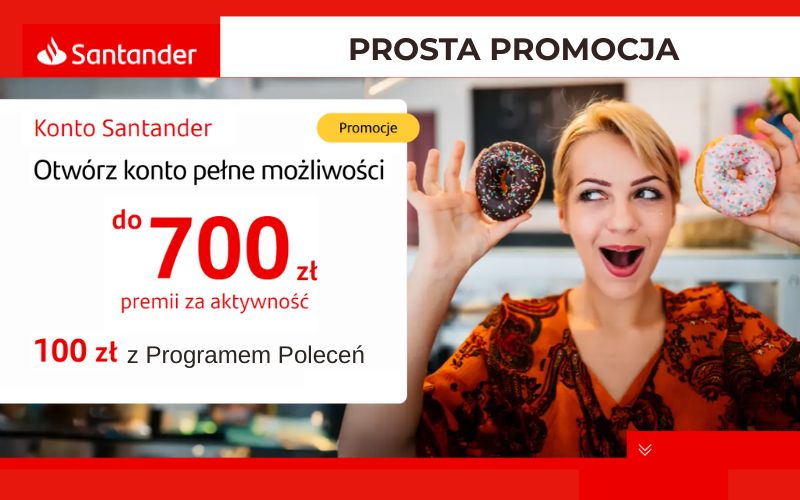 promocja konto santander - do 700 zł na start - zima 2025
