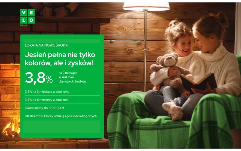 lokata na nowe środki velobank - lokata bez konta - grudzień 2025