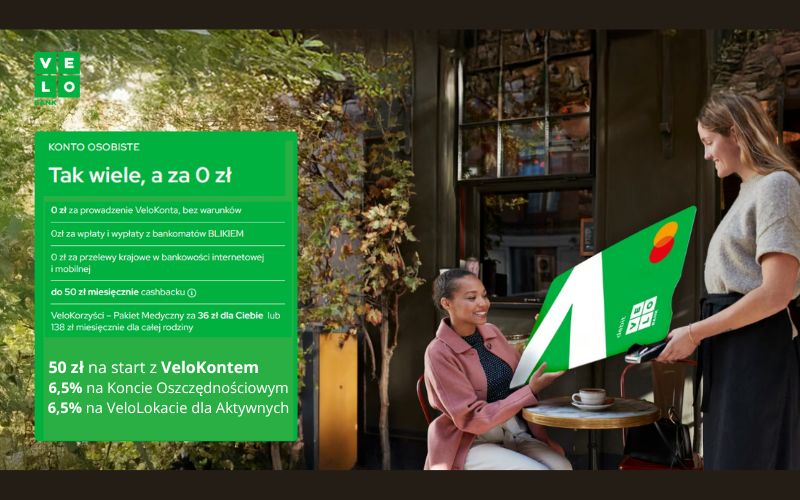 promocja velobank program poleceń konto osobiste velokorzyści lokata 6-5