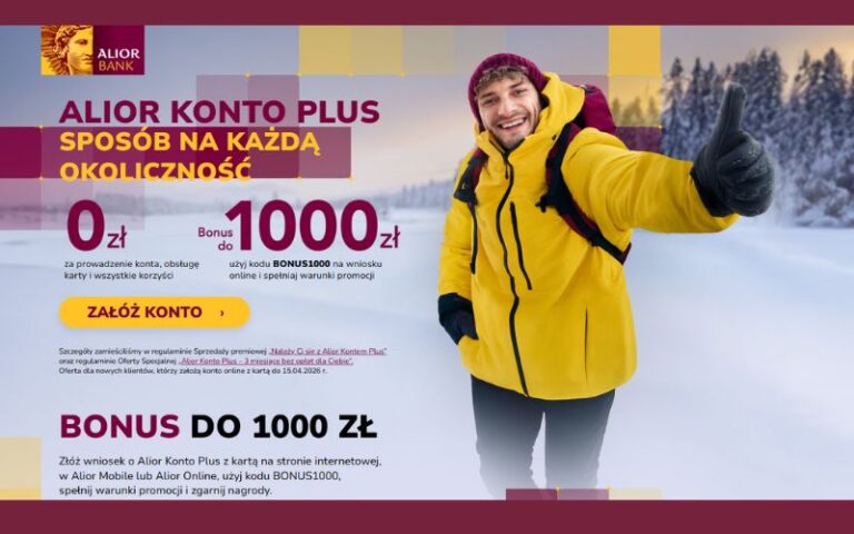 Konta osobiste promocja alior bank alior konto plus - należy ci się z alior kontem plus - 2026 - 1000 2