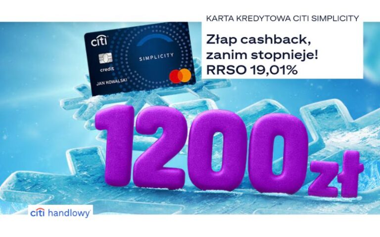 promocja karty kredytowej citibank - cashback - 1200 - III edycja
