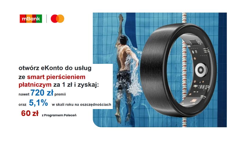 promocja mbank 720 konto osobiste ekonto do usług - 60 program poleceń - pierscien platniczy - wiosna 2026