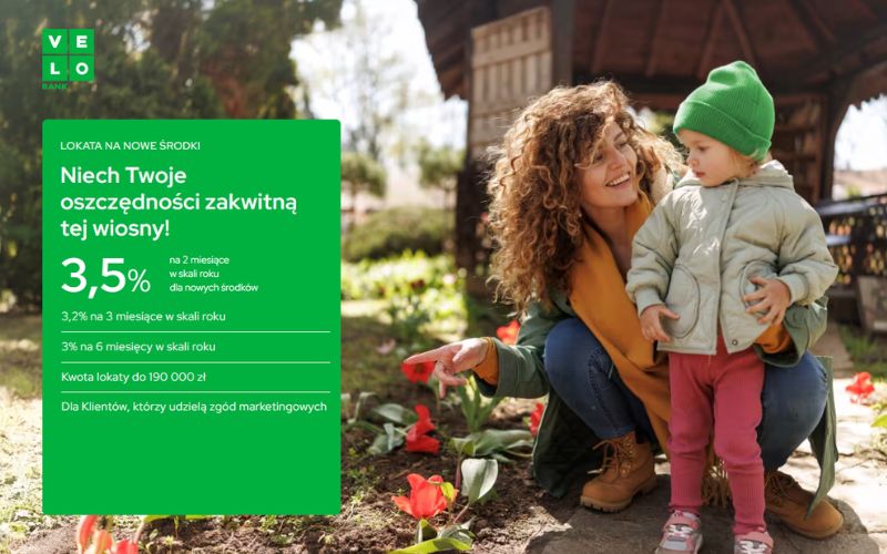 lokata na nowe środki velobank - lokata bez konta - marzec 2026 2