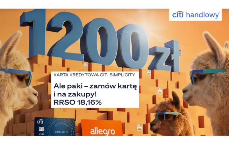 promocja karty kredytowej citibank - 1200 - zgarnij bonus - karta kredytowa citibank - allegro