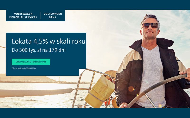 lokata bezwarunkowa Volkswagen Bank - kwiecien - maj 2026