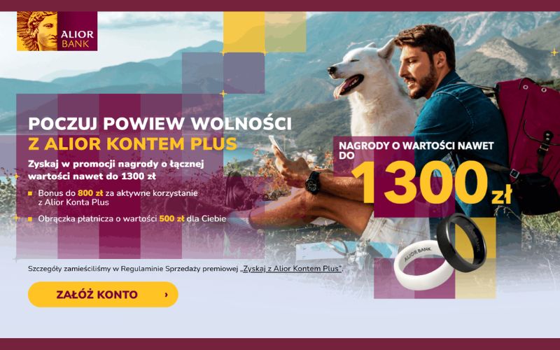 promocja alior bank alior konto plus - zyskaj z alior kontem plus - 1300 - 2026 2