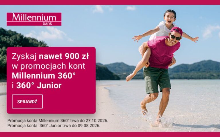 promocja konta millennium 360 - twoje przyjemnosci - 700 + 200 zl - lato 2026 2