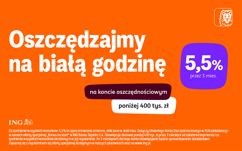 promocja konta oszczędnościowego ing bank śląski - kwiecien 2026 - oprocentowanie 5-5