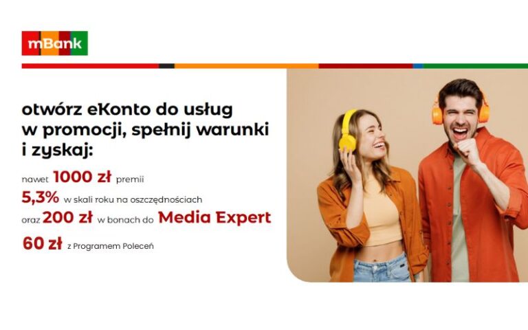promocja mbank 1200 konto osobiste ekonto do usług - 60 program poleceń - lato 2026