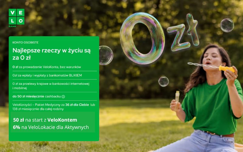 promocja velobank program poleceń konto osobiste velokorzyści lokata 6 - czerwiec