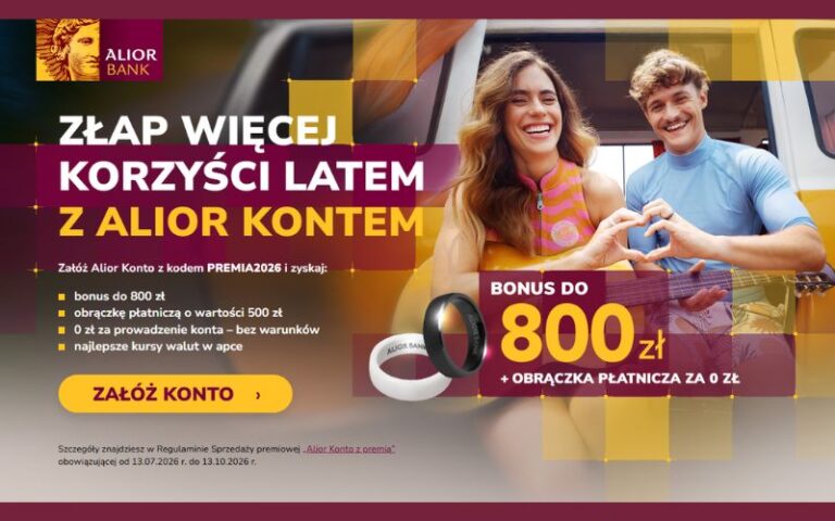 promocja alior bank alior konto - alior konto z premia - 1300 - premia2026