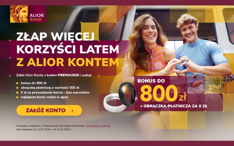 promocja alior bank alior konto - alior konto z premia - 1300 - premia2026
