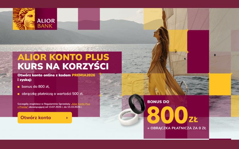 promocja alior bank alior konto plus - alior konto plus z premia - 1300 - 2026