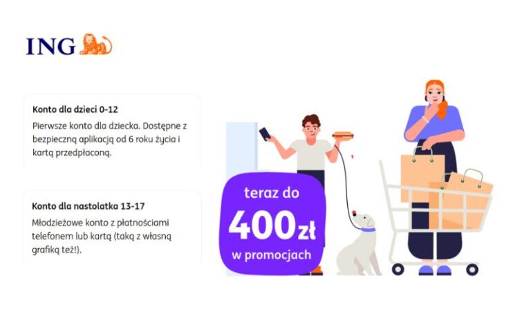 promocja konta dla dziecka - ing bank śląski - 300 zł premii - lato 2026 - 100 zł - program poleceń
