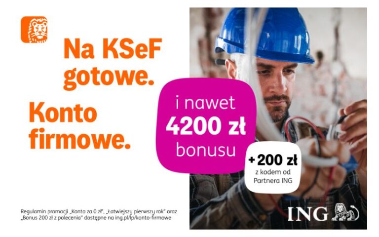 promocja konta firmowego - ing bank śląski - 4400 - lato 2026